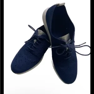 Cole Haan Men's Original Grand Knit Wing TIP II Sneaker, Navy Blue 9.5B