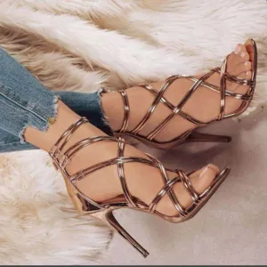 Cross Wrap High Heels