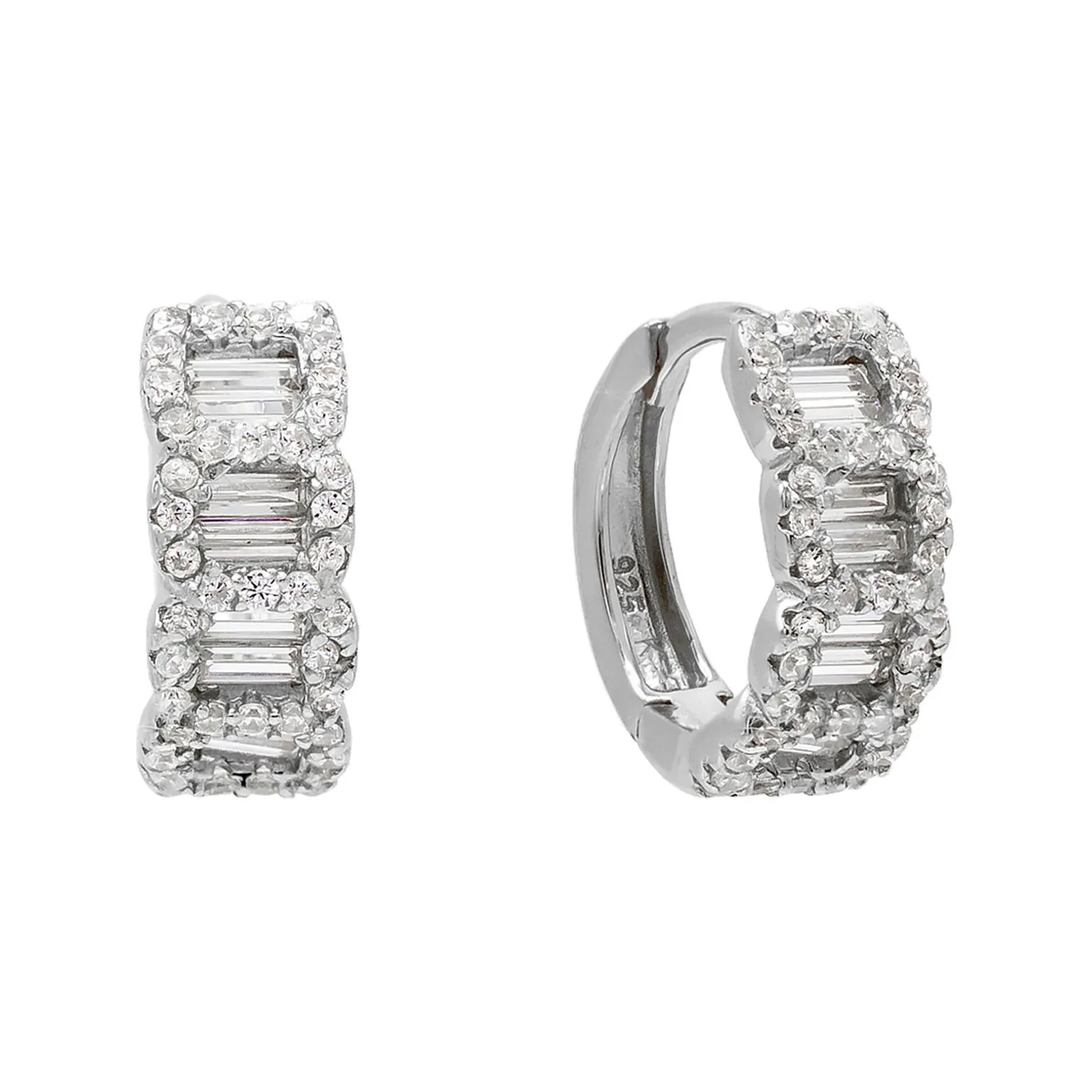 CZ Chain Huggie Earring