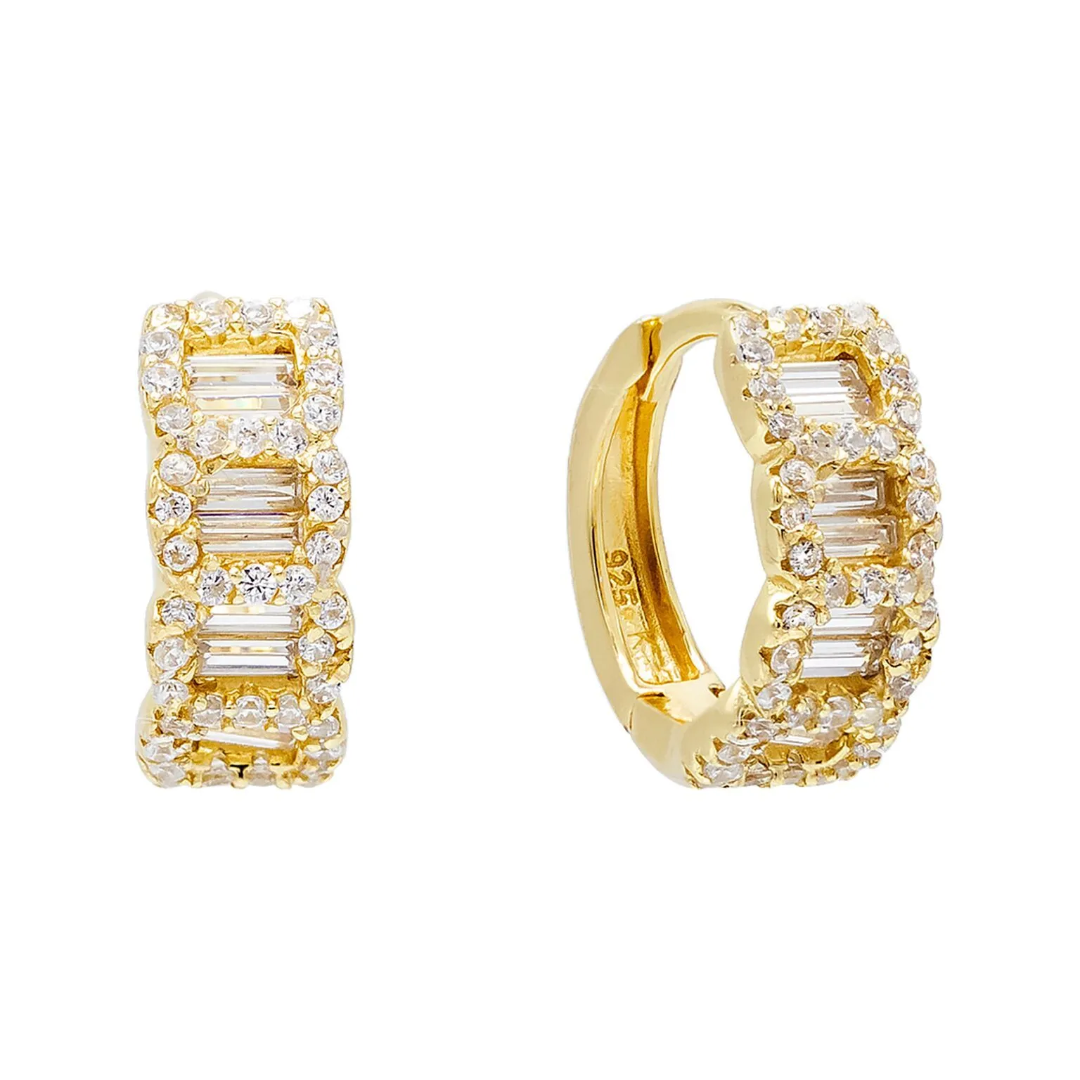 CZ Chain Huggie Earring