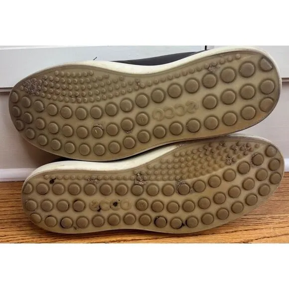 Ecco Soft 7 Brown Leather Low Top Lace Up Extra Width Sneaker Casual Shoe Sz 46