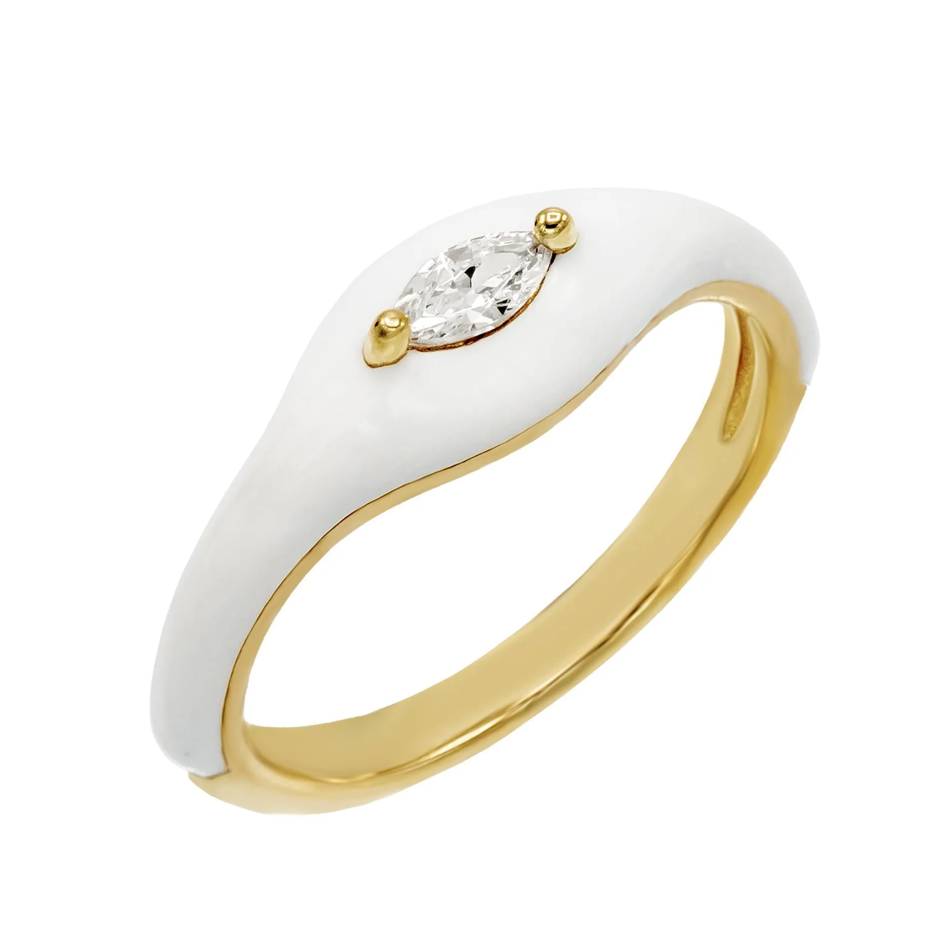 Enamel Stone Ring