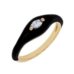 Enamel Stone Ring