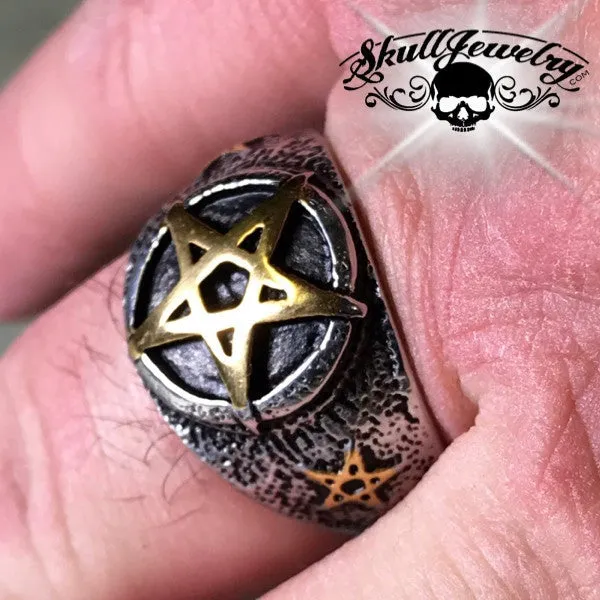 Five-Pointed Star Pentagram Ring (#253)