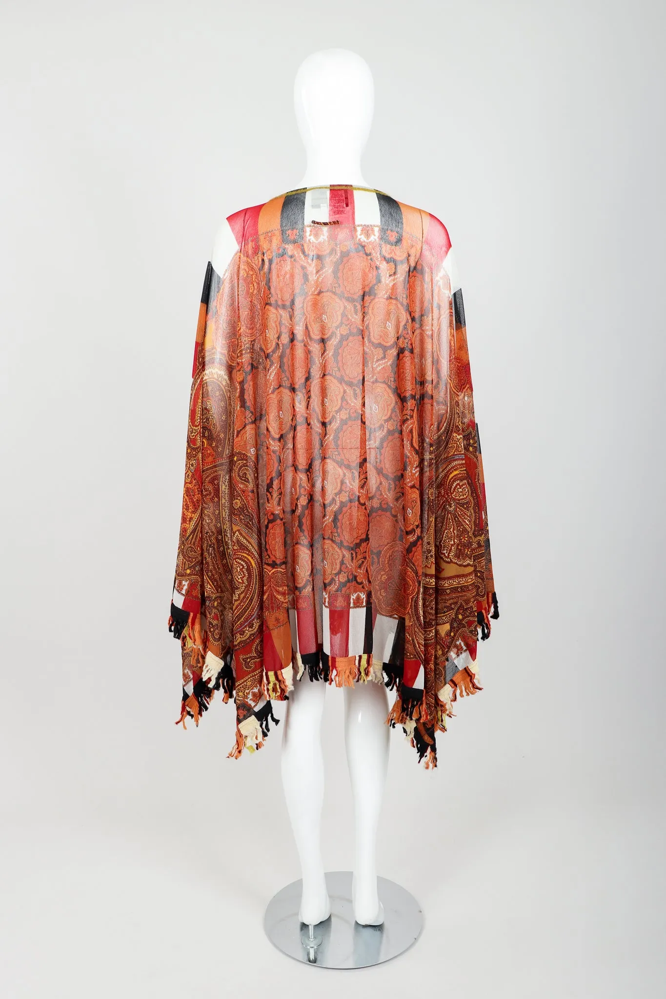 Floral Paisley Mesh Poncho
