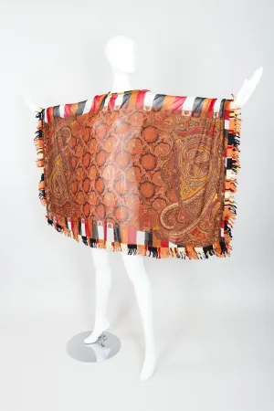 Floral Paisley Mesh Poncho