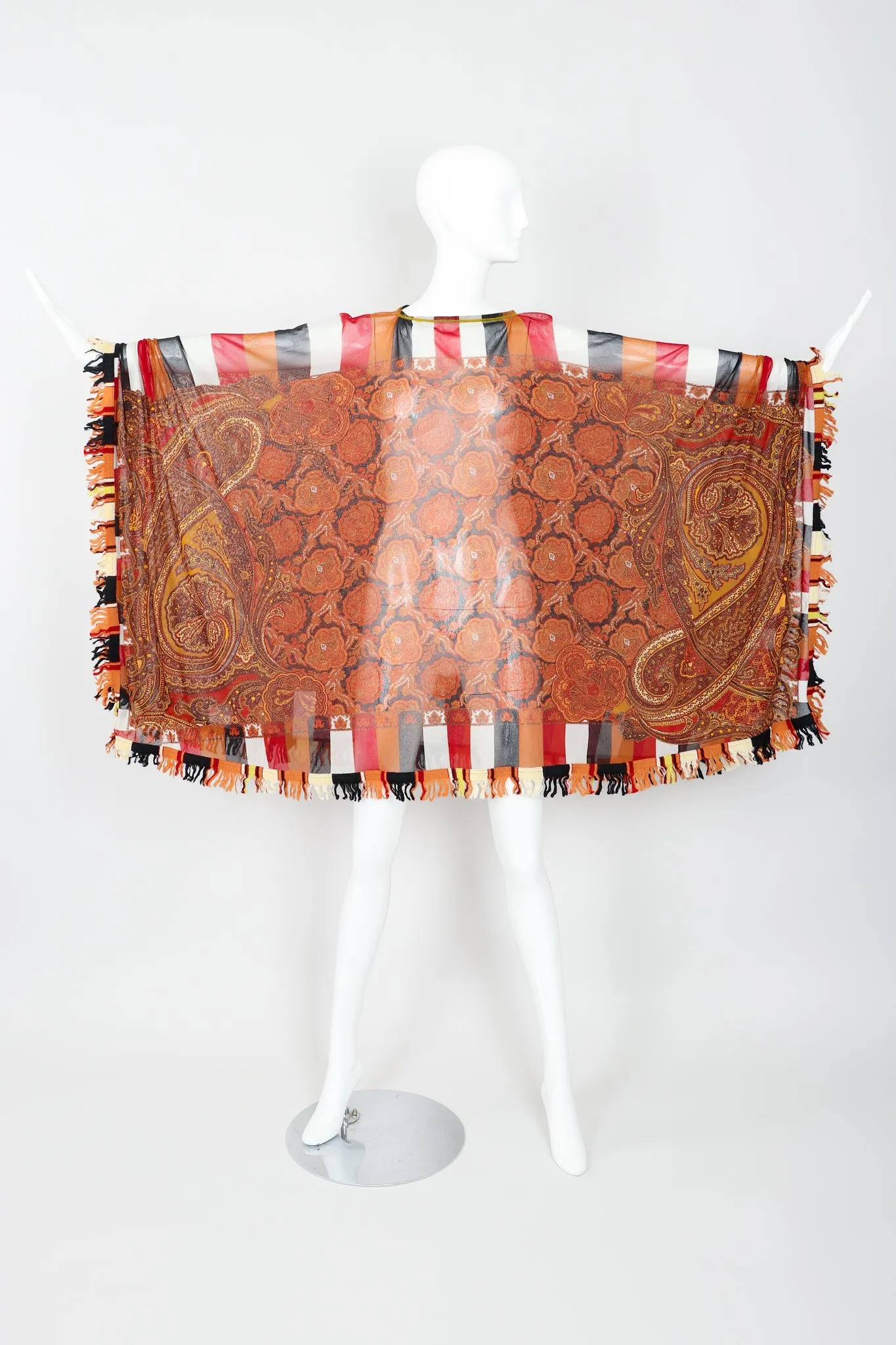 Floral Paisley Mesh Poncho