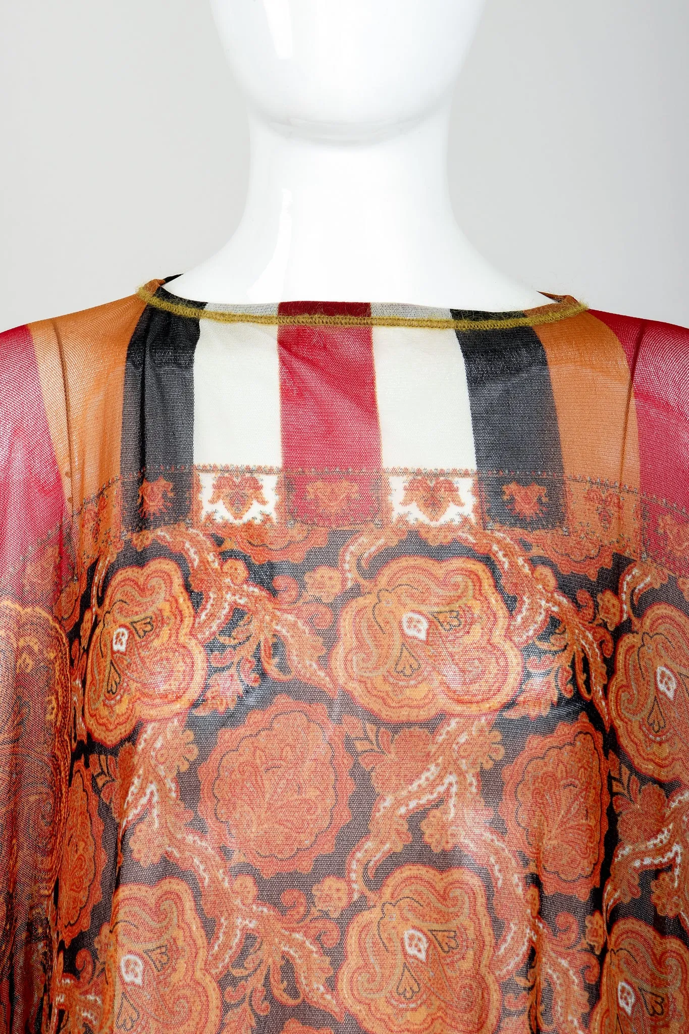 Floral Paisley Mesh Poncho