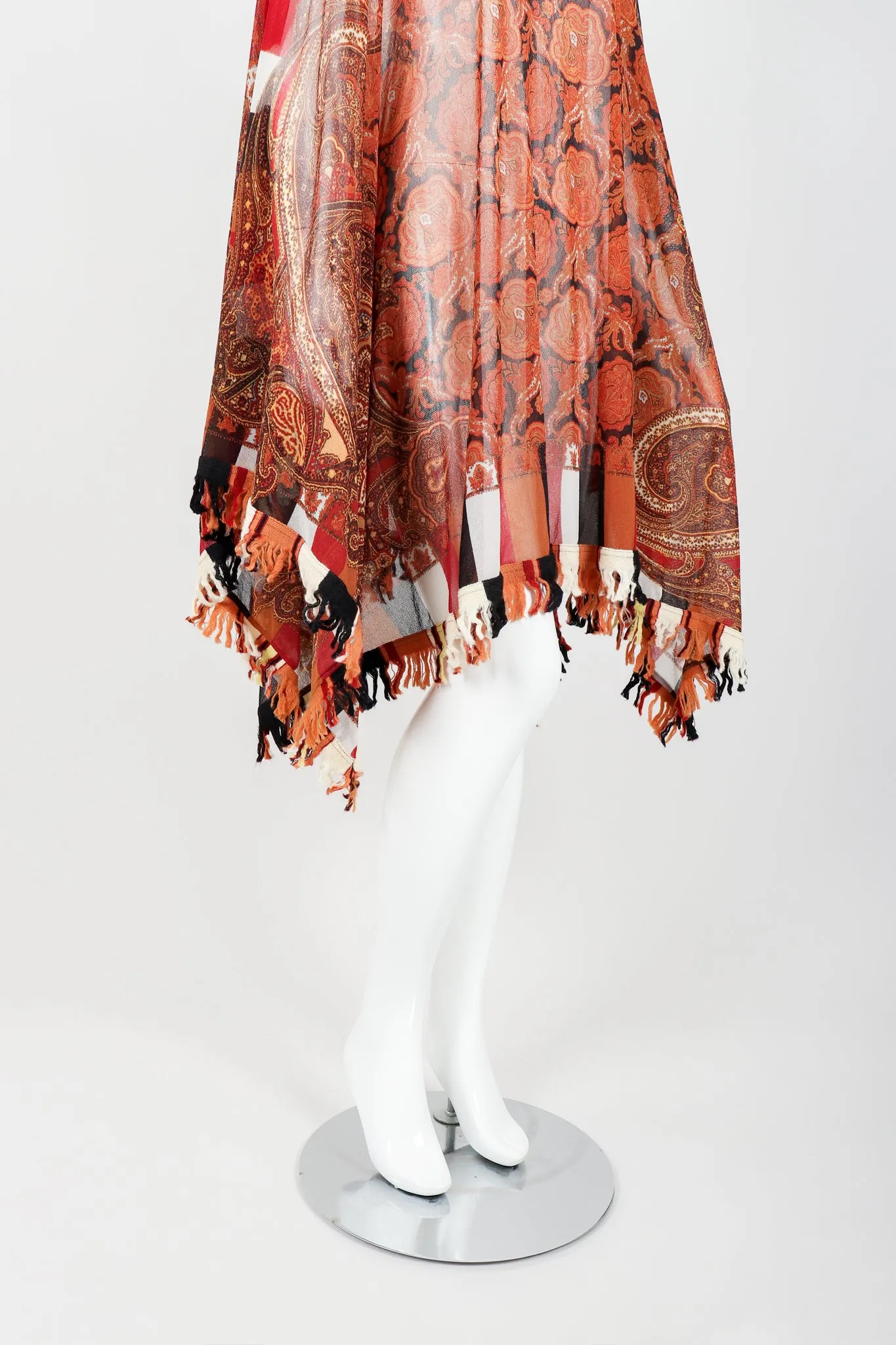 Floral Paisley Mesh Poncho