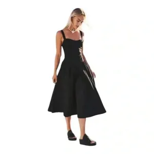 Free People Free-est Paolo Midi Dress Black Size Med.