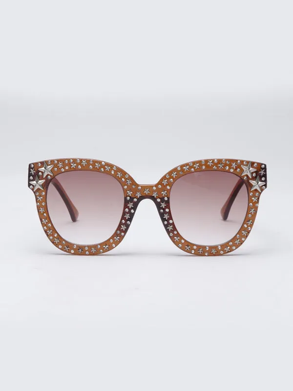 Full Diamond Five-pointed Star Sunglasses