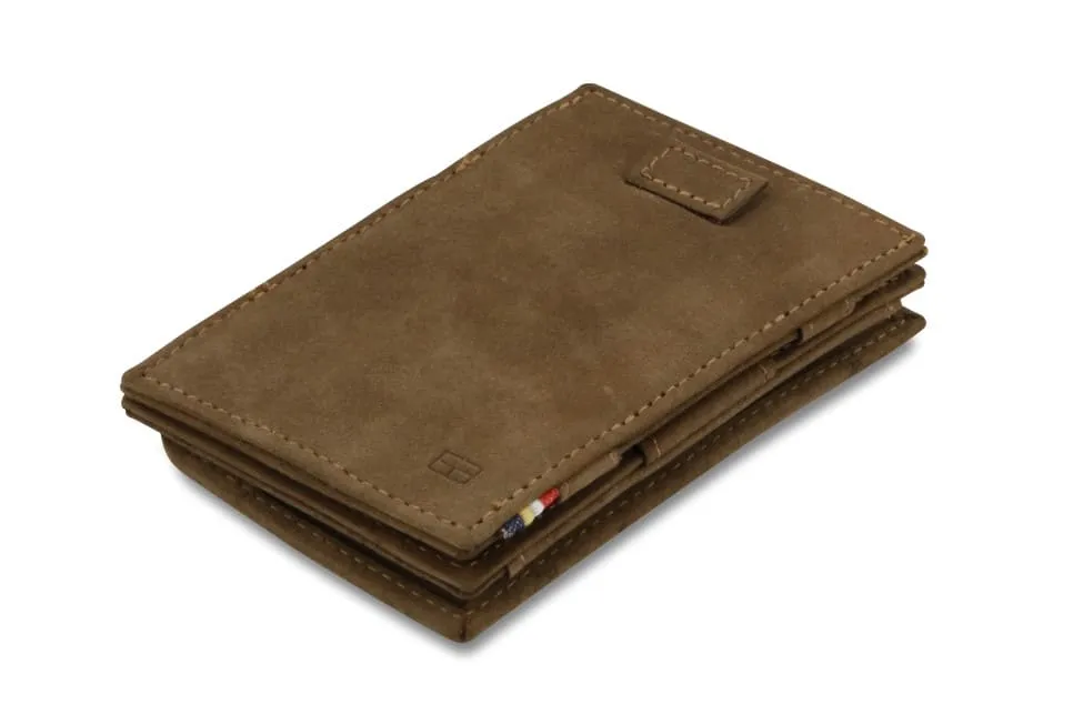 Garzini RFID Leather Magic Coin Wallet Card Sleeve Vintage