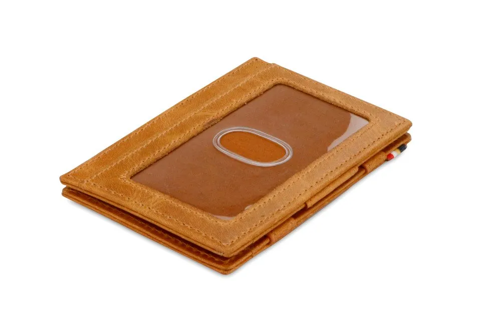 Garzini RFID Leather Magic Wallet ID Window Brushed