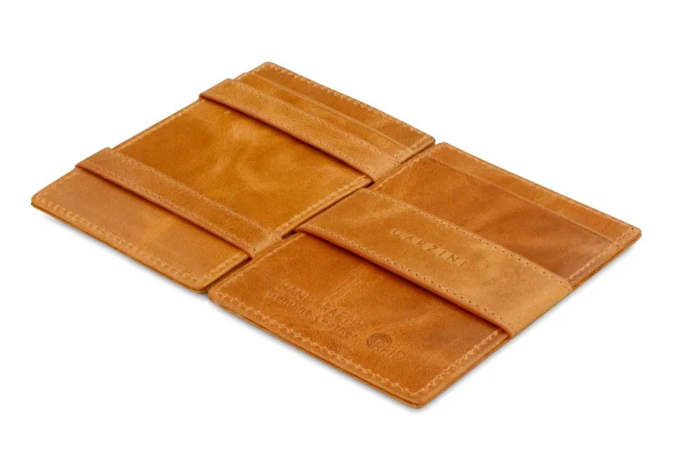 Garzini RFID Leather Magic Wallet ID Window Brushed