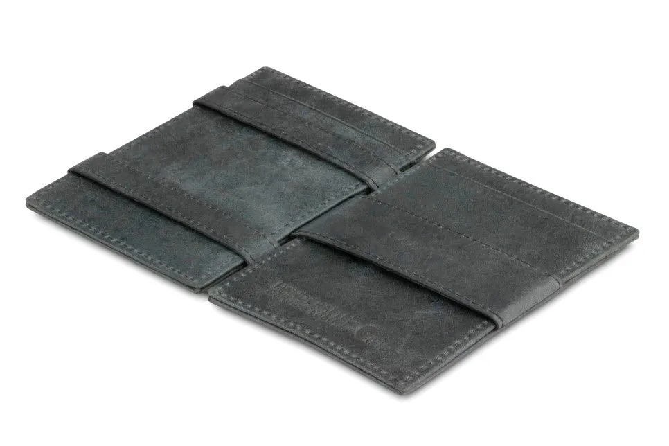 Garzini RFID Leather Magic Wallet ID Window Brushed