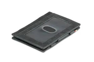 Garzini RFID Leather Magic Wallet ID Window Brushed