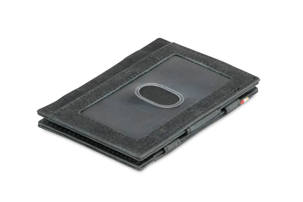 Garzini RFID Leather Magic Wallet ID Window Brushed