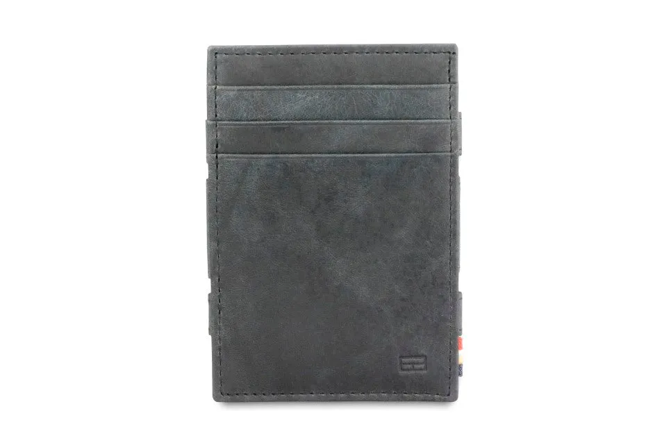 Garzini RFID Leather Magic Wallet ID Window Brushed