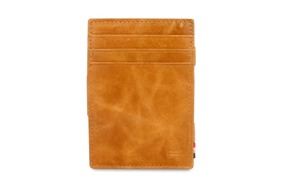 Garzini RFID Leather Magic Wallet ID Window Brushed