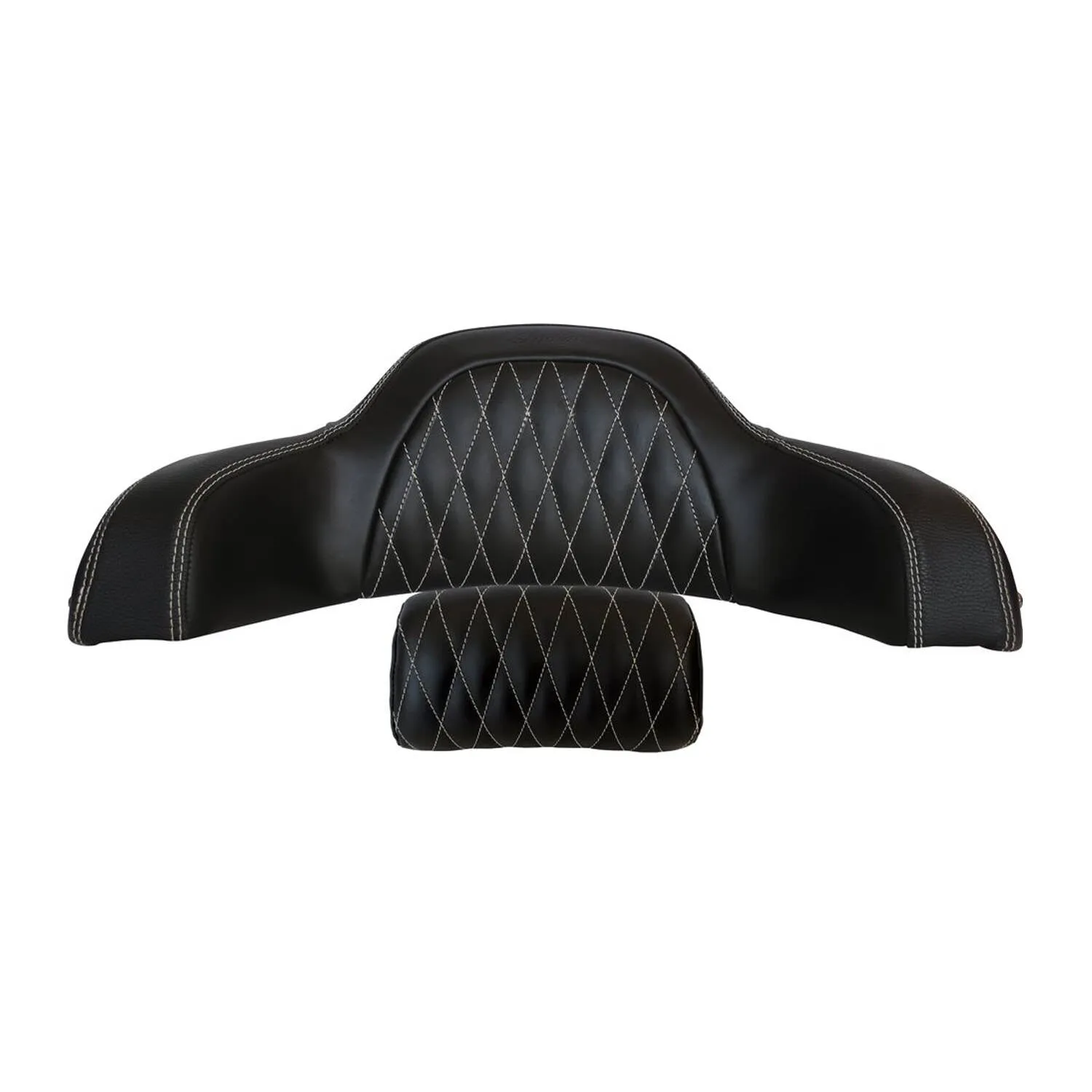 Genuine Leather Quilted Trunk Passenger Backrest Pad, Black