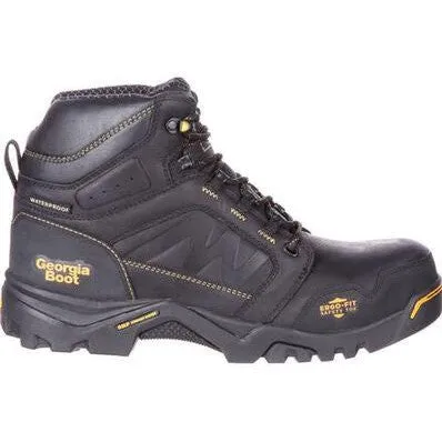 Georgia Men's Amplitude 6" Comp Toe Waterproof Work Boot- Black- GB00130