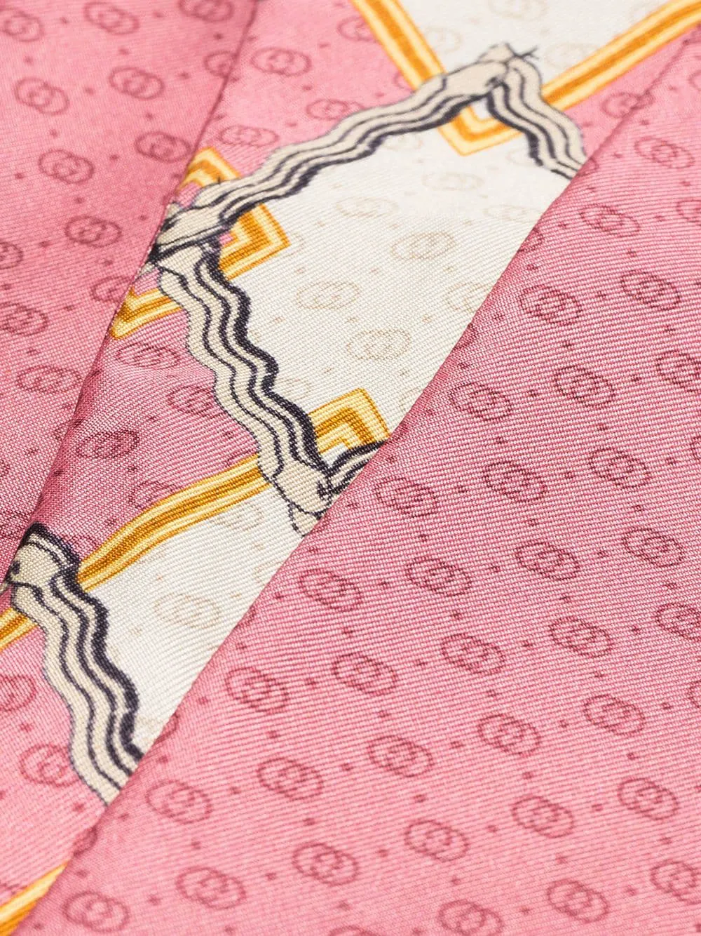 Gucci Snake and Rhombus Print Neck Bow in Pink