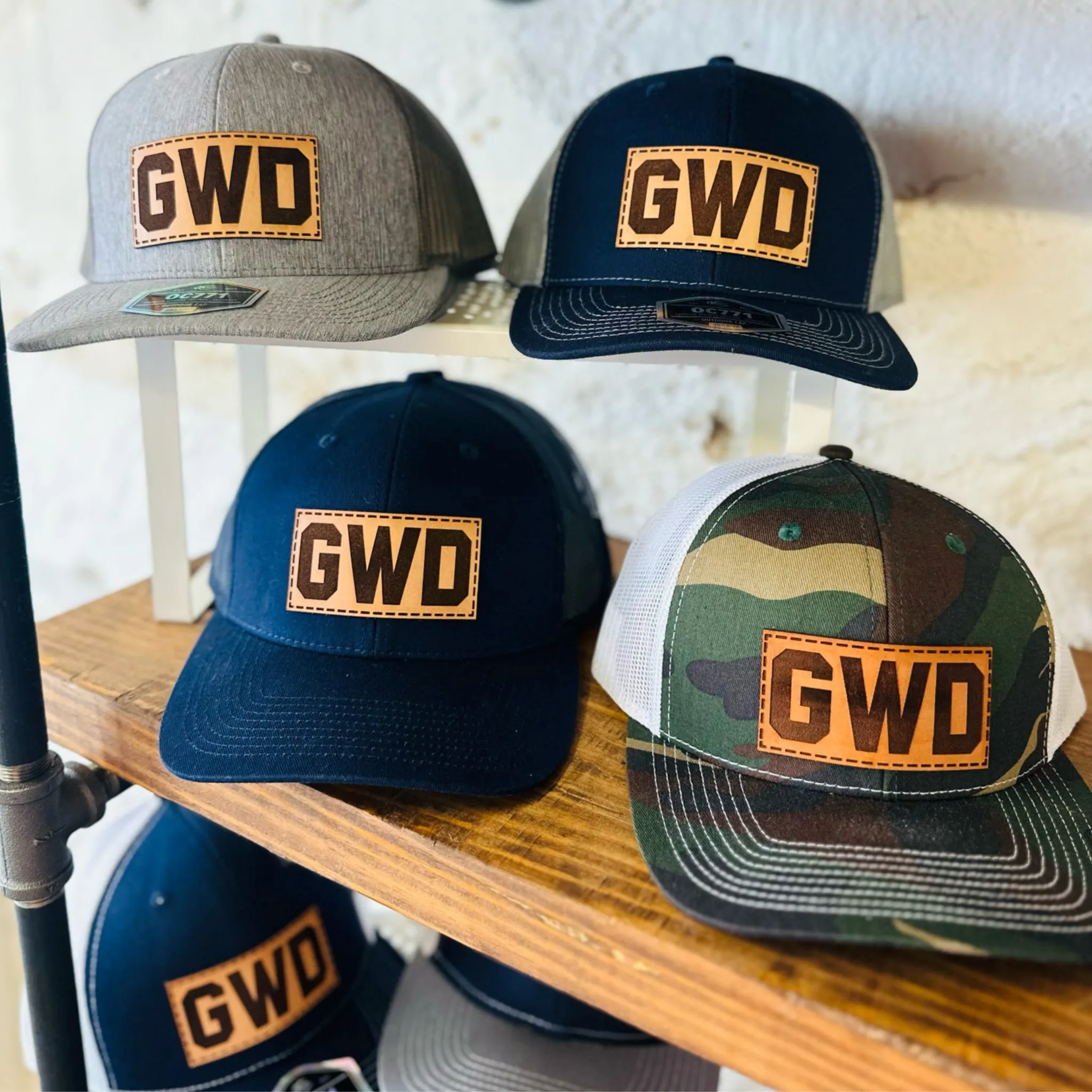 GWD Leather Patch Snapback Hat