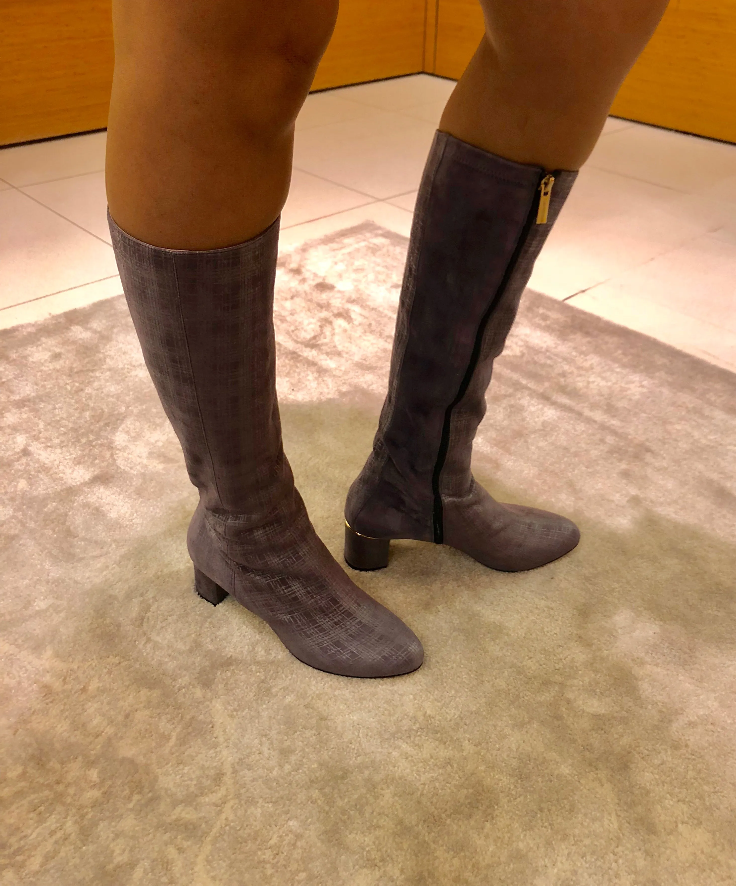 Habiba - Lavender Knee High Boots