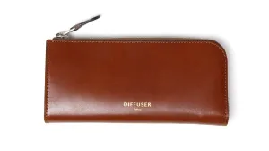 HE Leather Eyewear Case-Dark Brown / Light Green