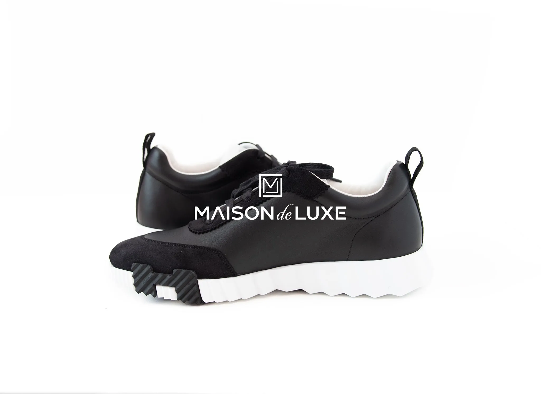 Hermes Men's Black Bouncing 43 Sneaker