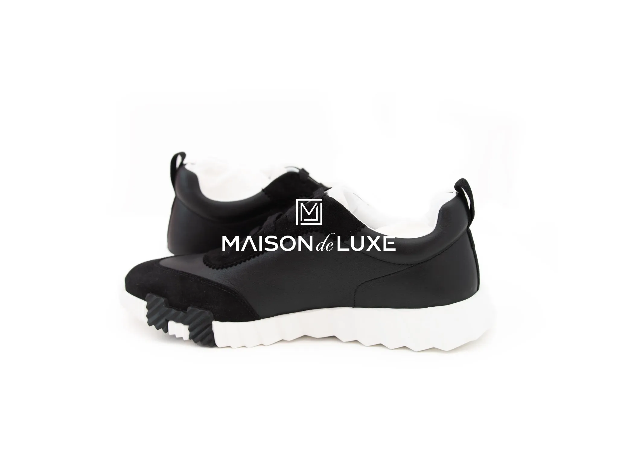 Hermes Men's Black Bouncing 43 Sneaker