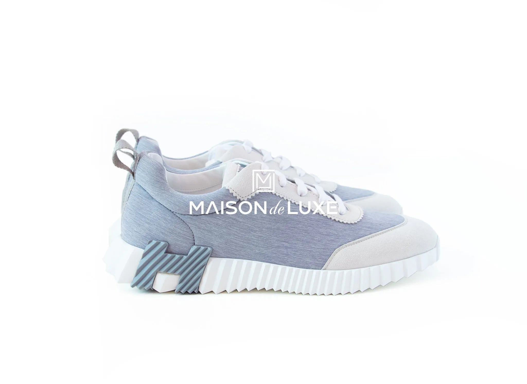 Hermes Men's Gris Clair Bouncing 43 Sneaker