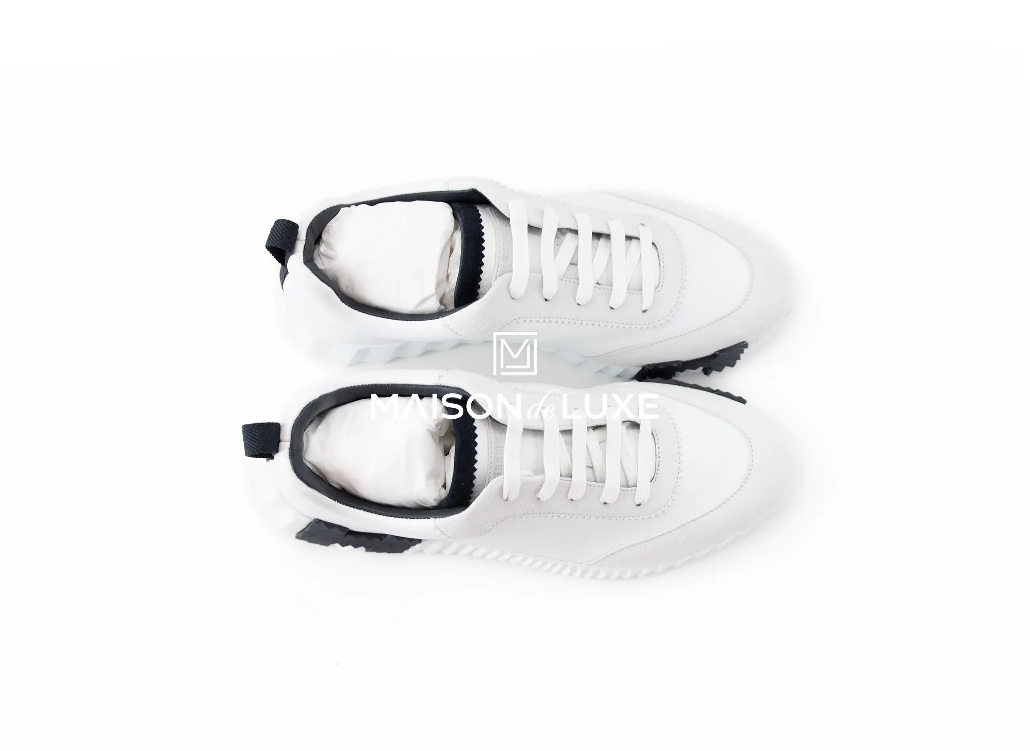 Hermes Men's White Bouncing 43.5 Sneaker