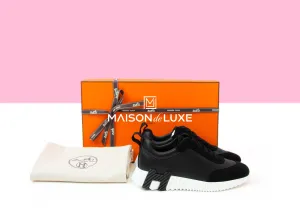 Hermes Women's Black Bouncing 37 Sneaker
