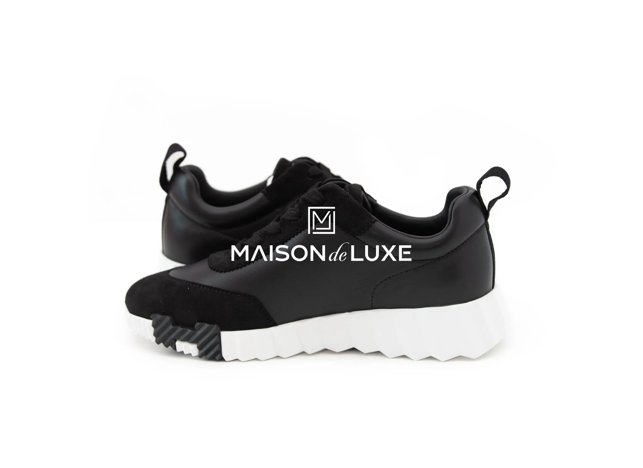 Hermes Women's Black Bouncing 37 Sneaker