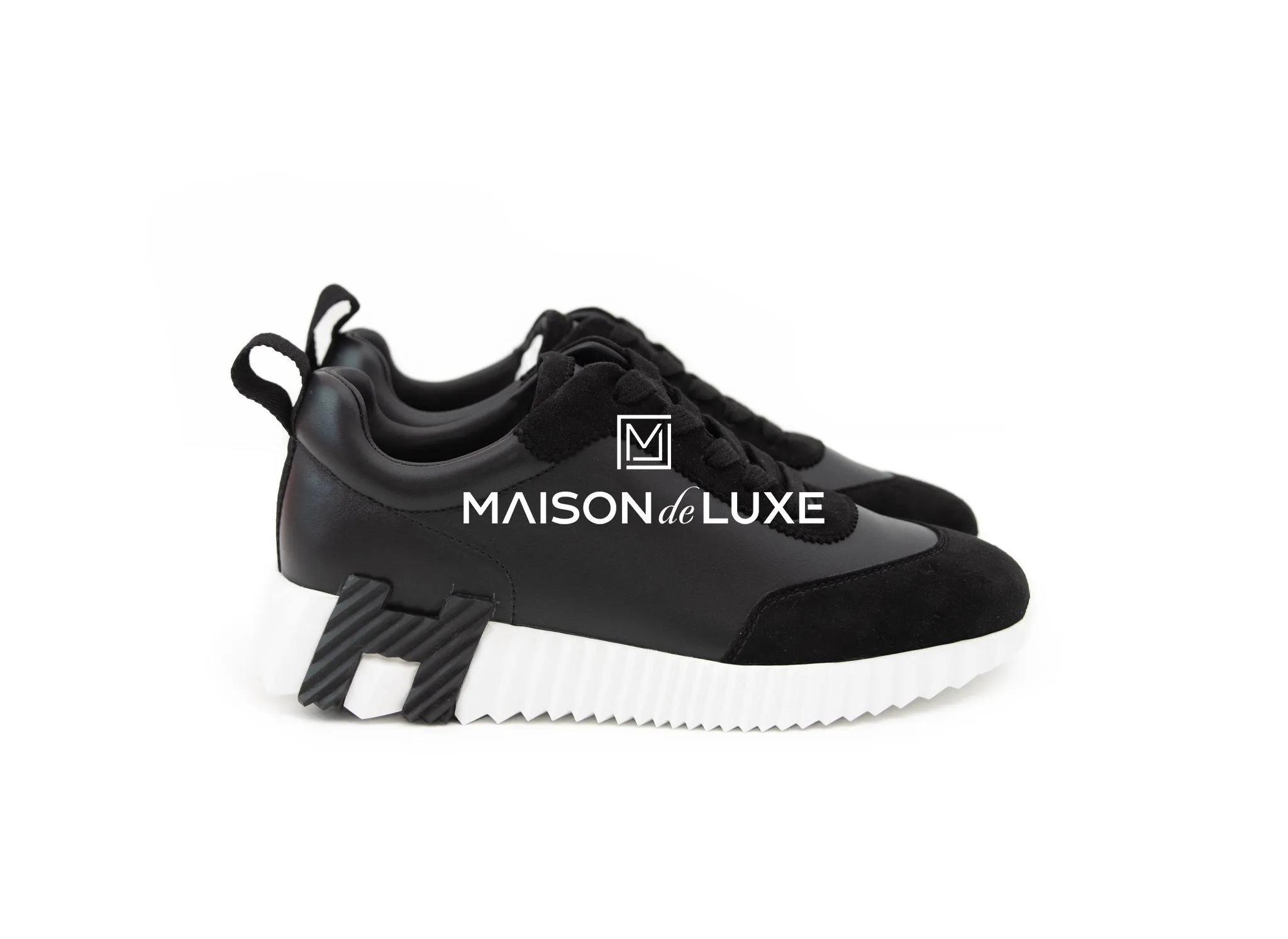Hermes Women's Black Bouncing 37 Sneaker