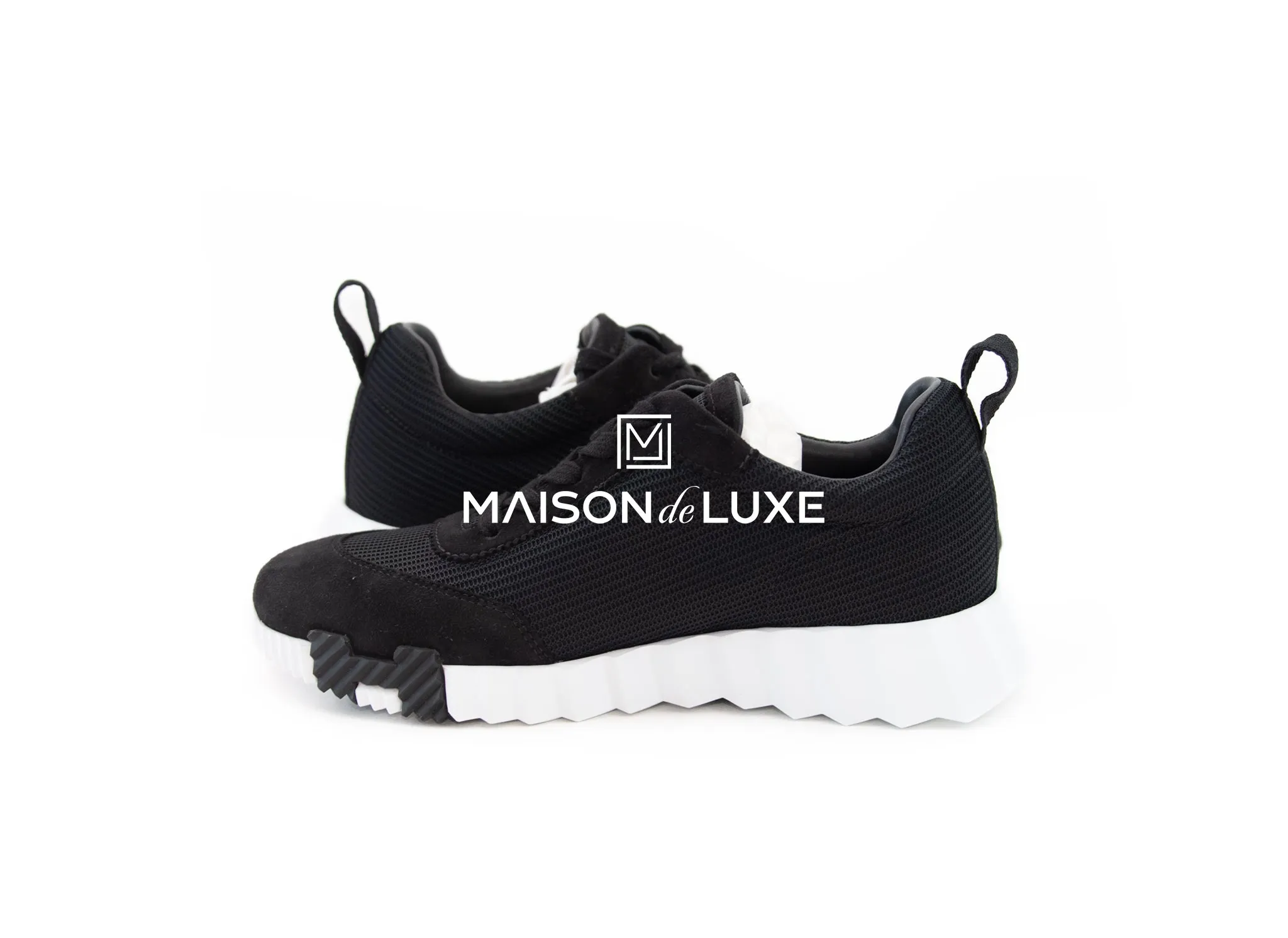Hermes Women's Black Bouncing 37.5 Sneaker