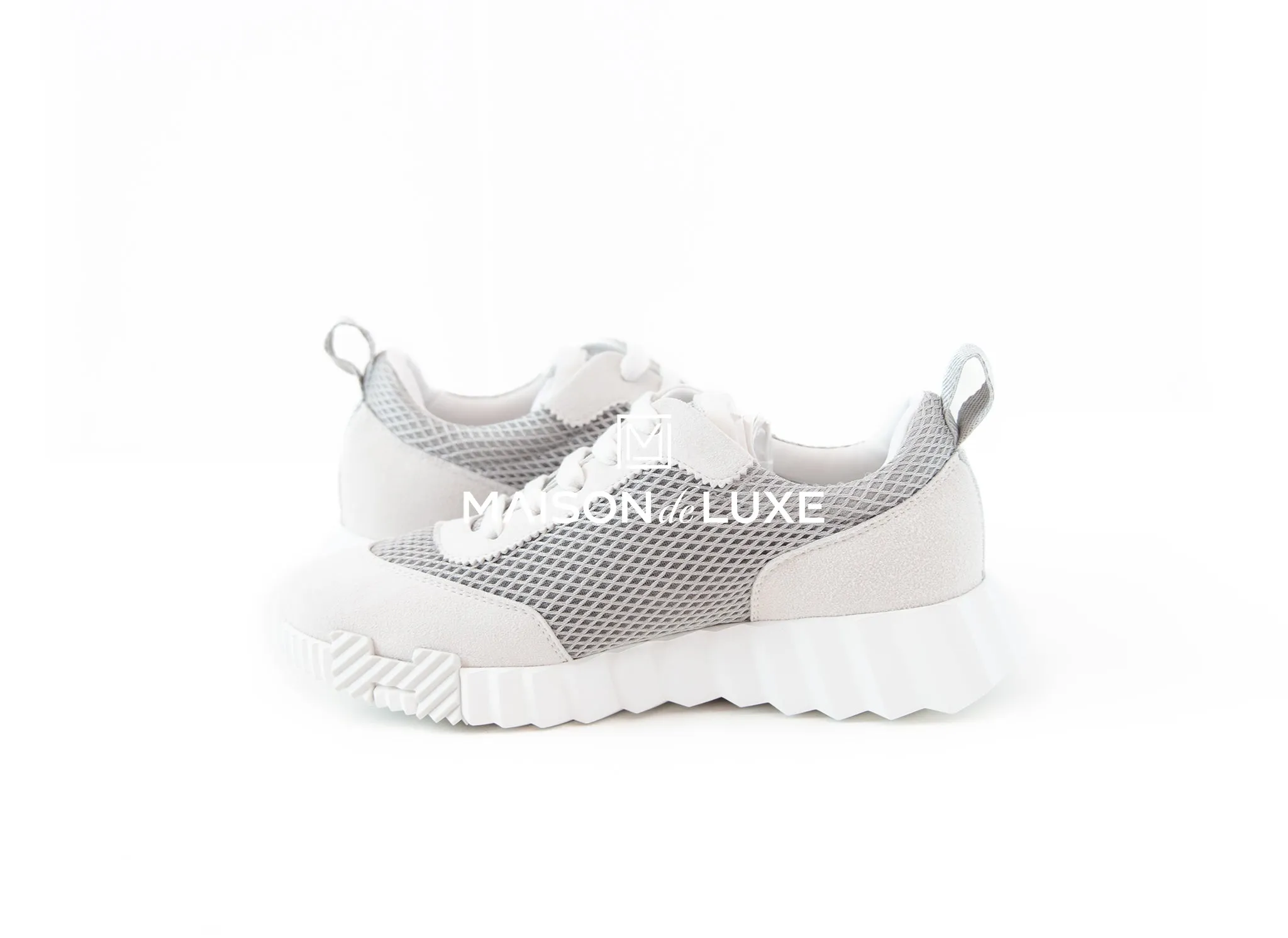 Hermes Women's Gris Lulea Bouncing 36 Sneaker