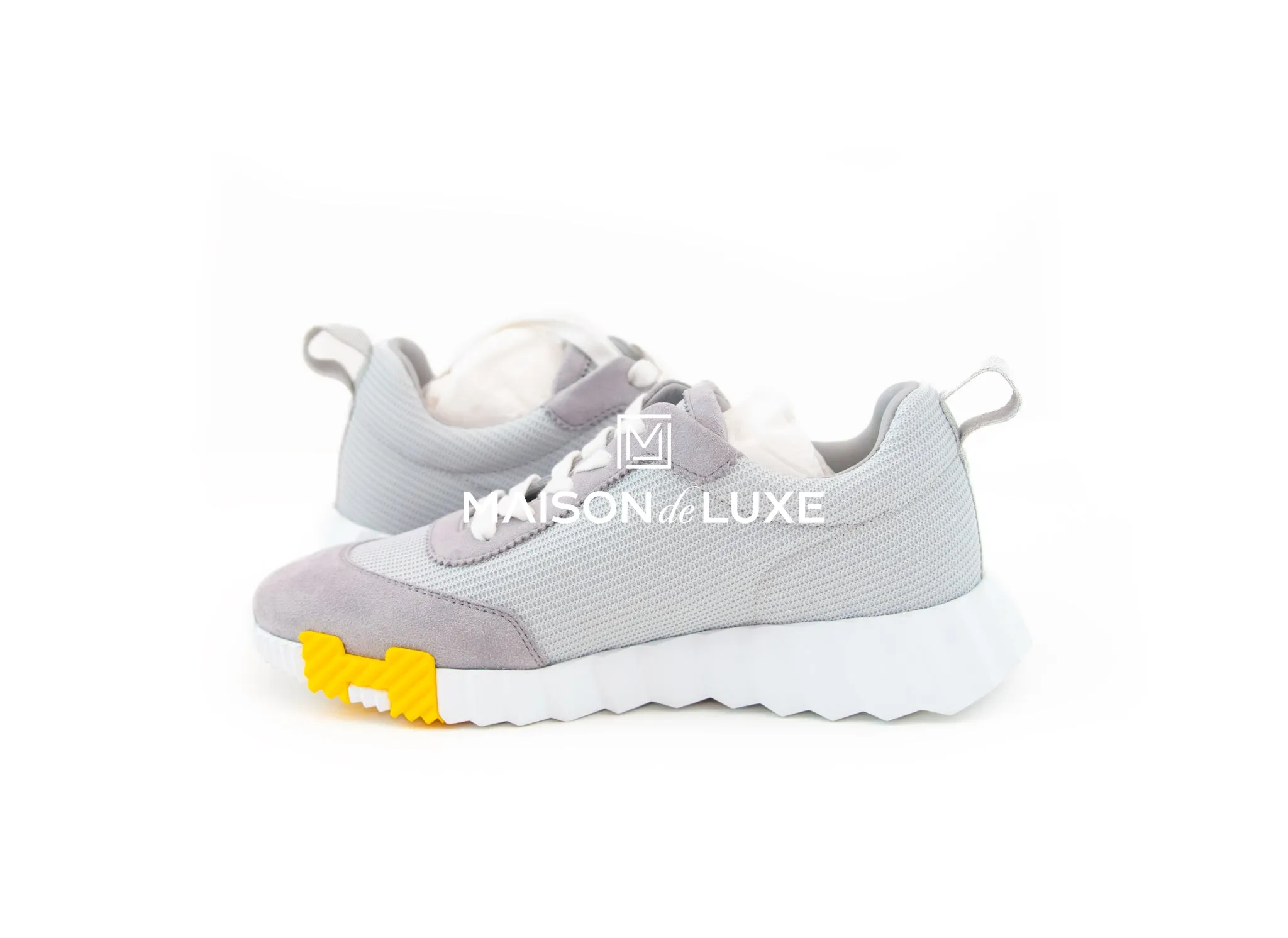 Hermes Women's Gris Temperance Bouncing 38.5 Sneaker