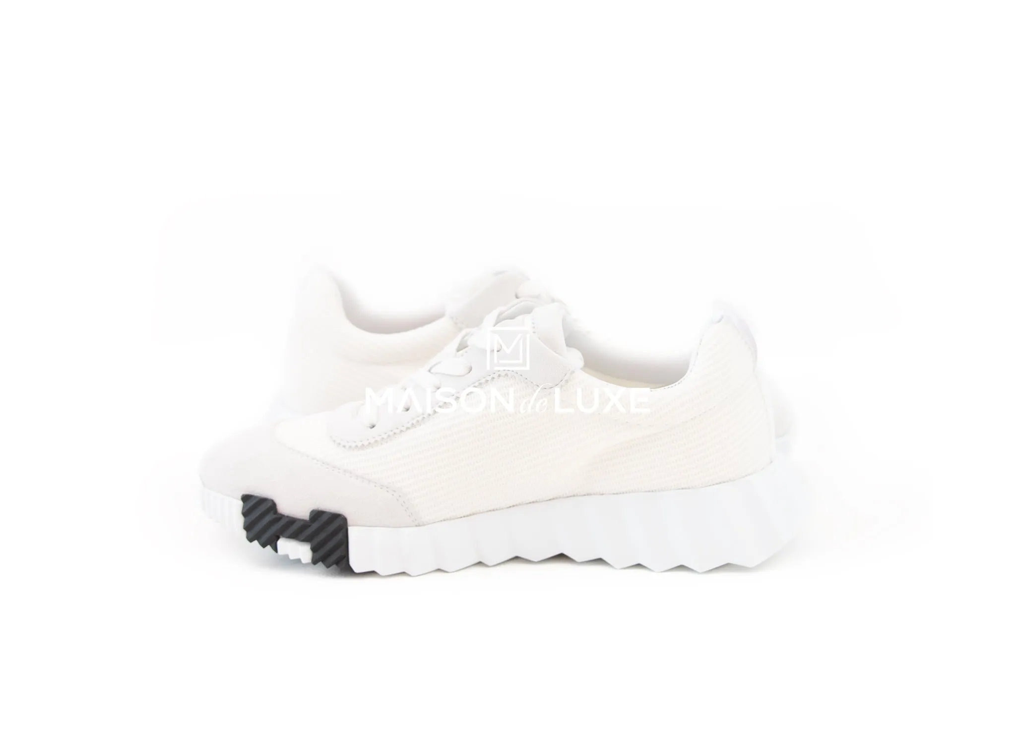 Hermes Women's White Bouncing 38 Sneaker