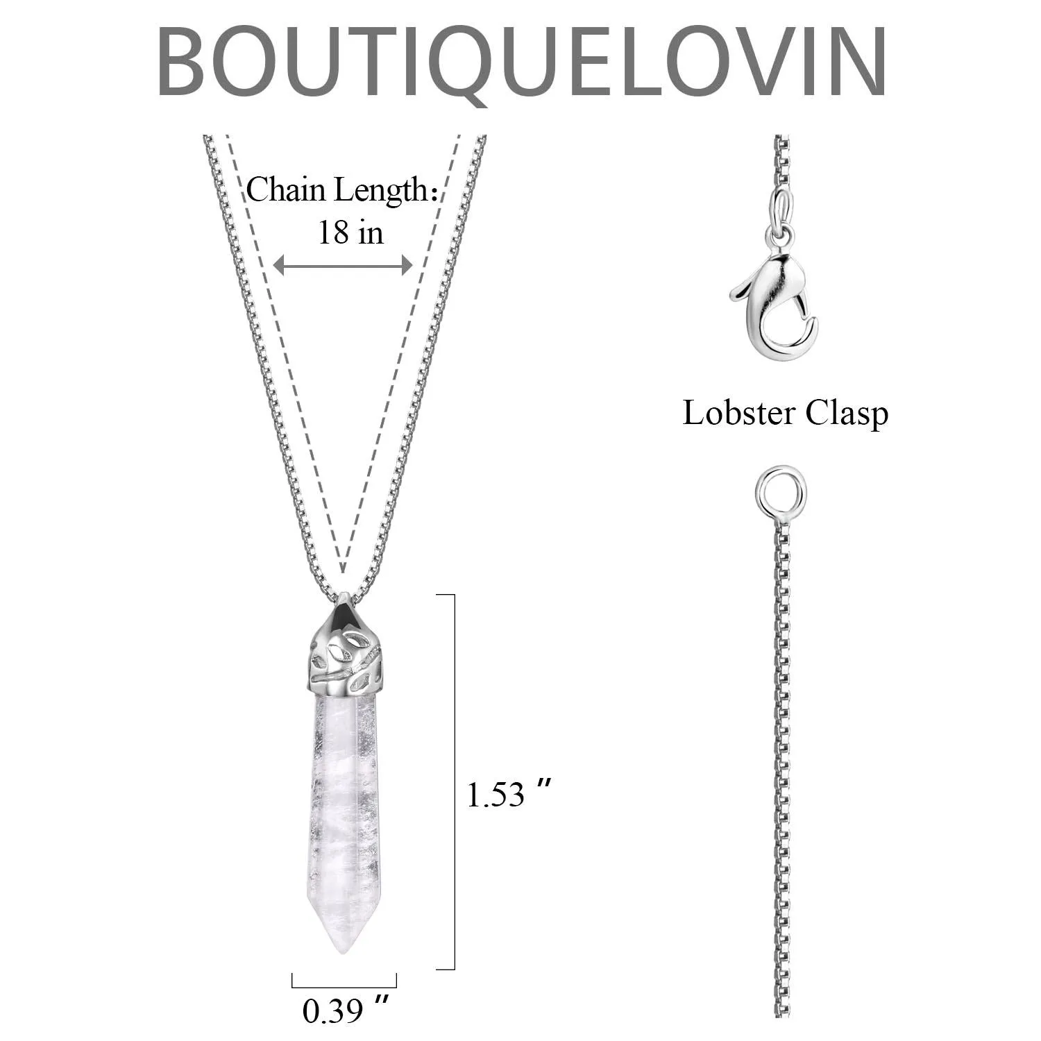 Hexagonal Natural Quartz Stone Pendant Crystal Full Wire Wrap Gemstone Necklace