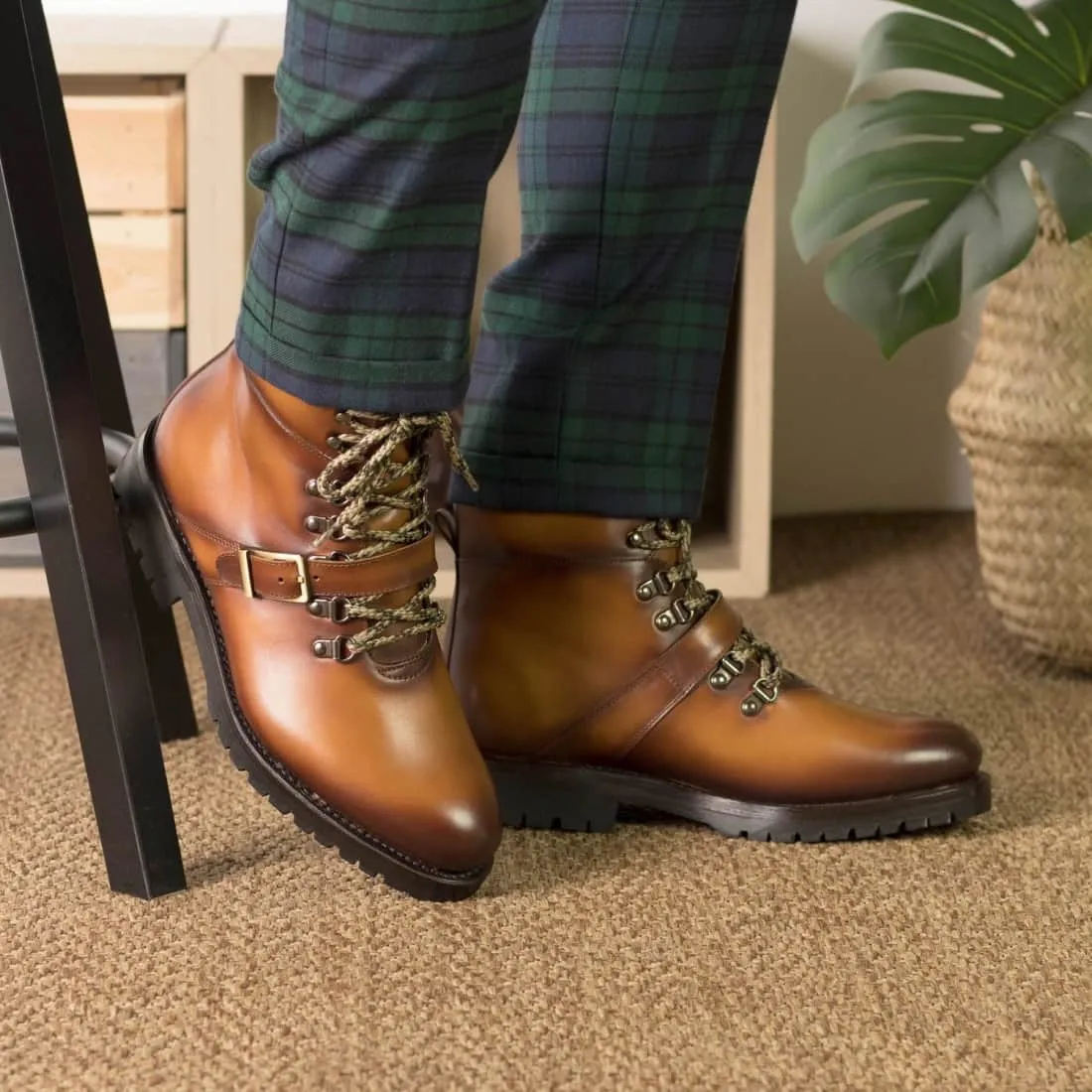 Hiking Boots en cuir marron clair - Semelles Commando