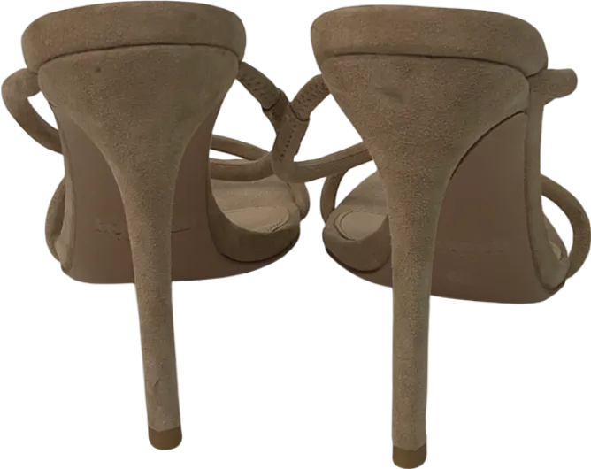 House of CB Nude Beige Suede Skinny Strap Sandal UK 7 EU 40 👠