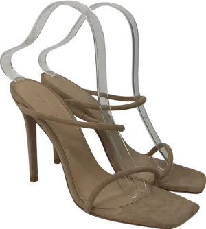 House of CB Nude Beige Suede Skinny Strap Sandal UK 7 EU 40 👠