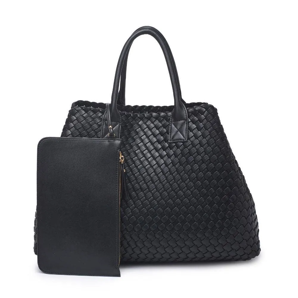Ithaca Woven Vegan Leather Tote (3 Colors!)