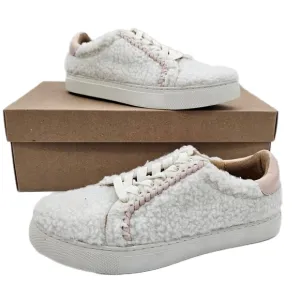Jack Rogers Womens Whitney Sneaker Fleece Round Toe Low Top Casual White 5