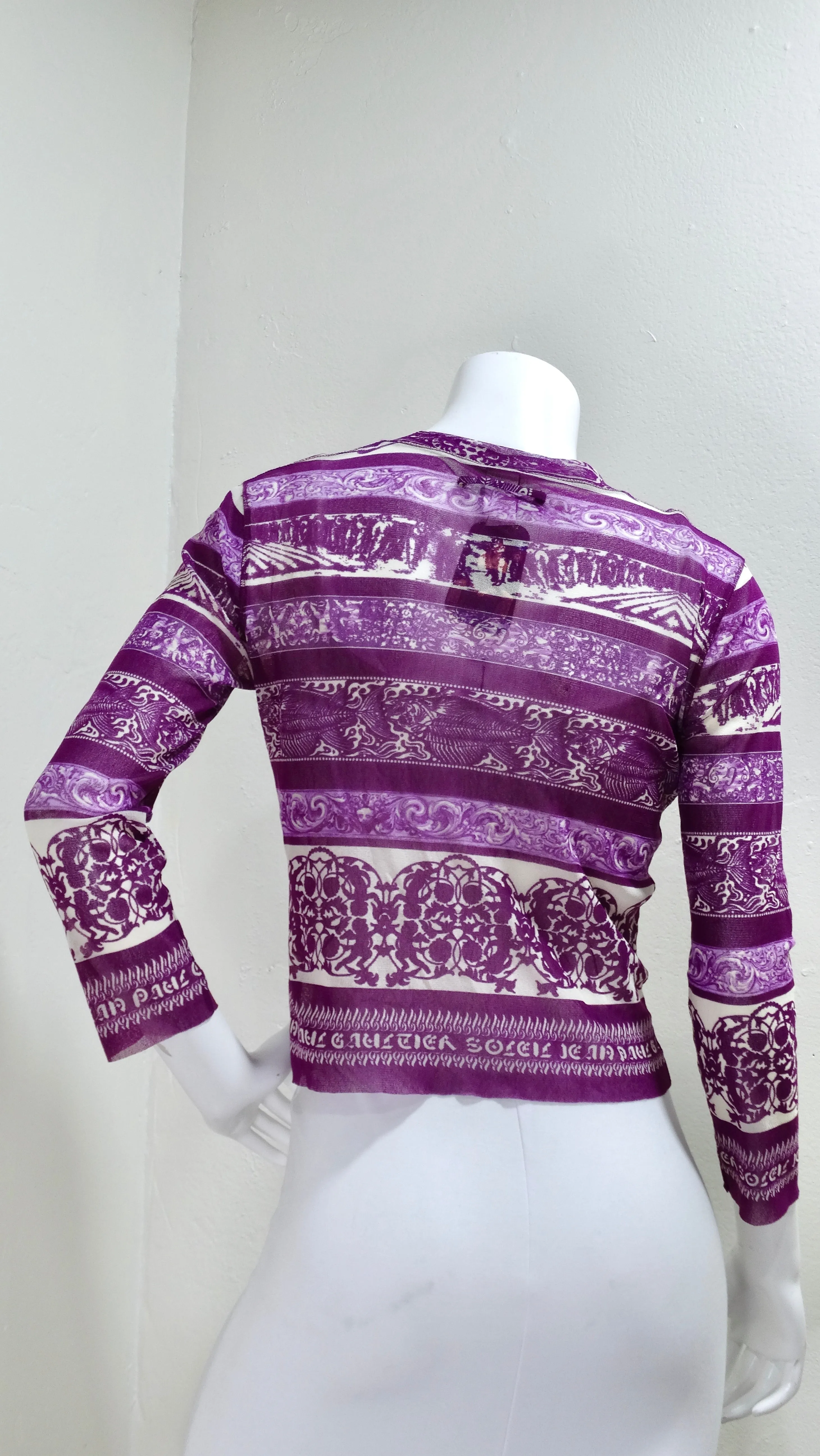 Jean Paul Gaultier Purple Mesh Top
