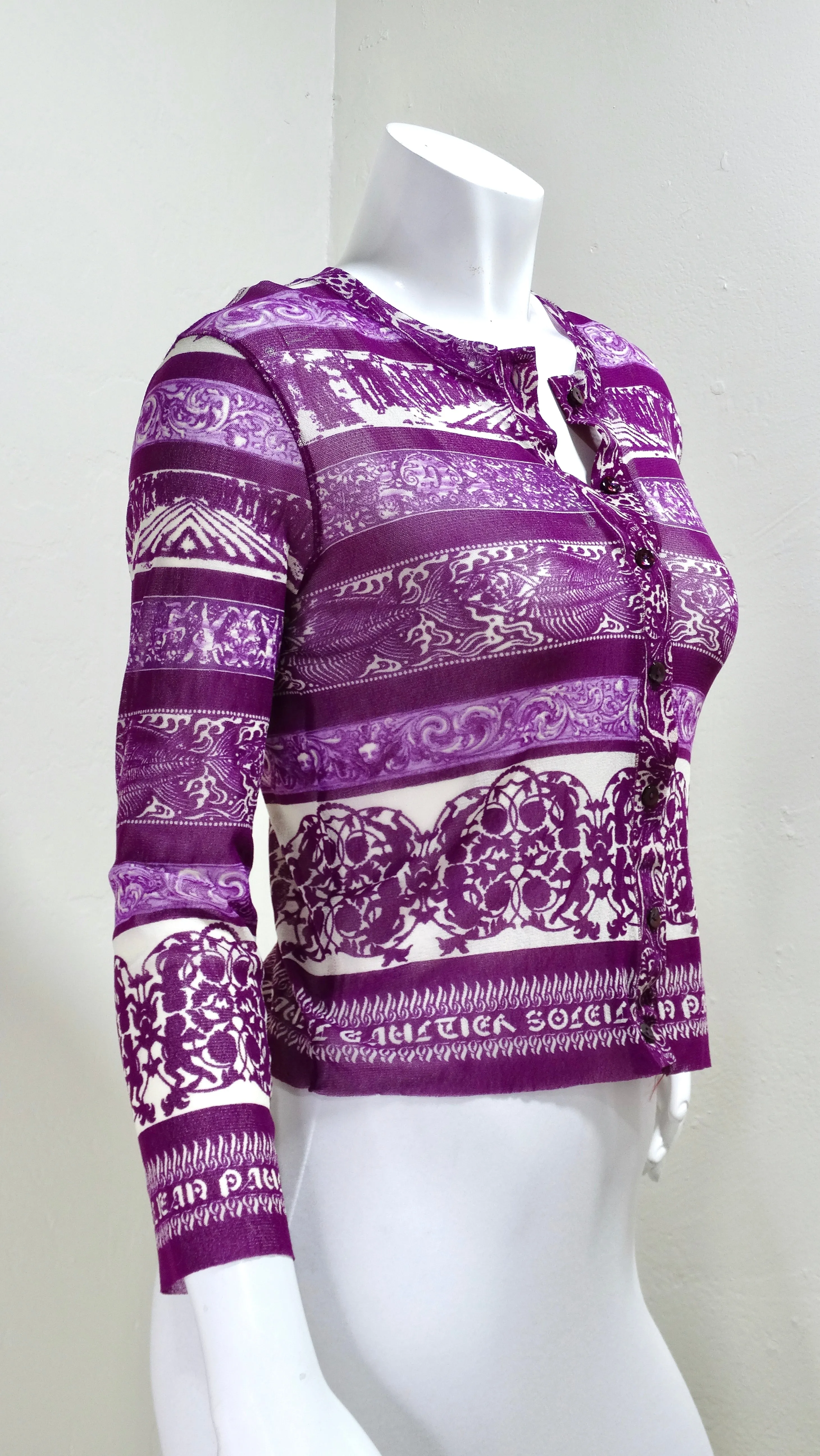 Jean Paul Gaultier Purple Mesh Top