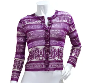 Jean Paul Gaultier Purple Mesh Top