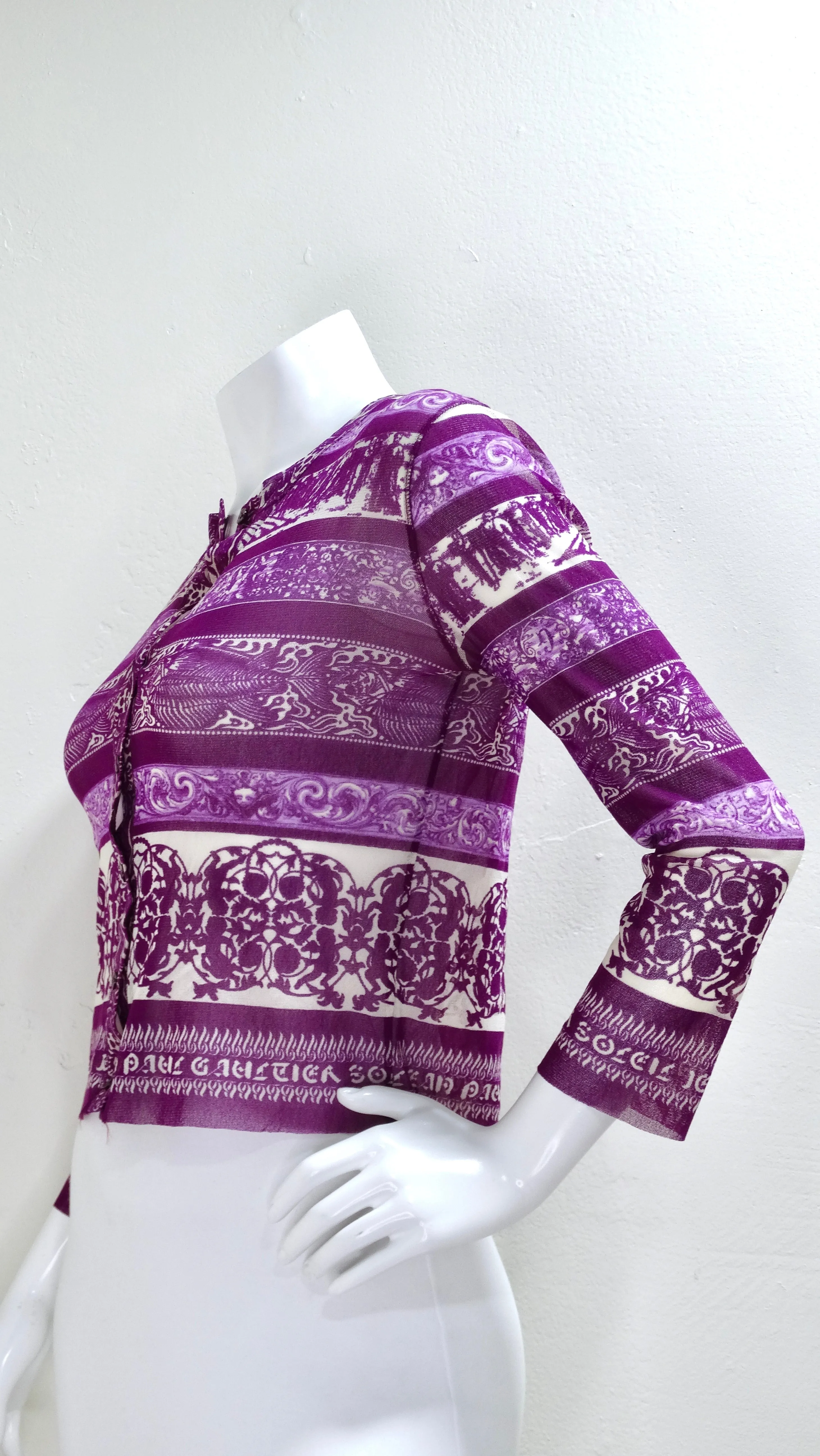 Jean Paul Gaultier Purple Mesh Top